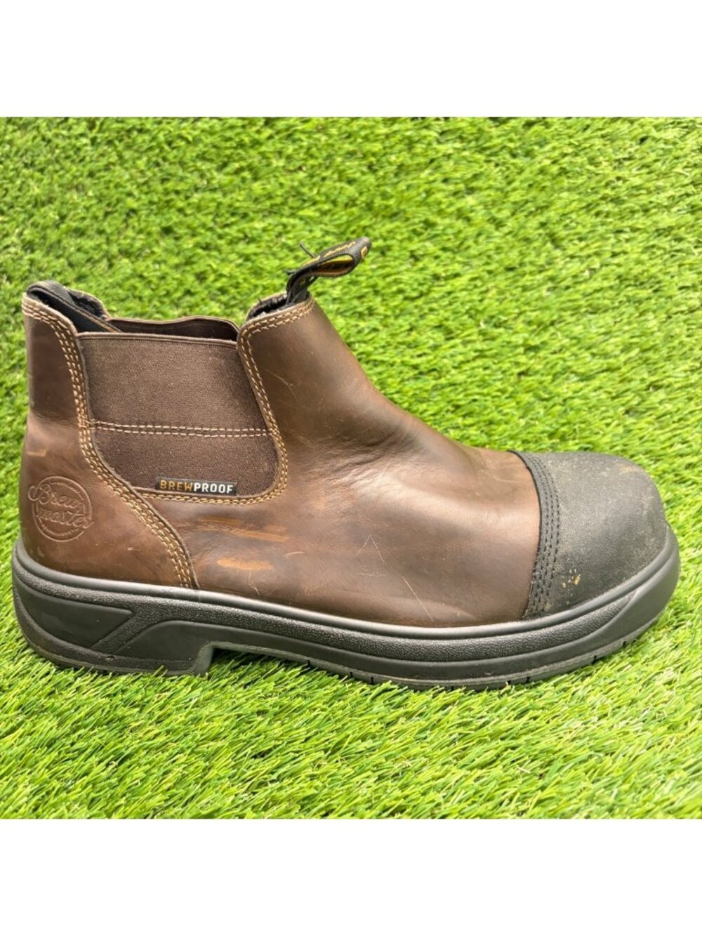 Georgia Boot Brewmaster Mens Size 10.5E Brown Composite Toe Safety Chelsea Boots